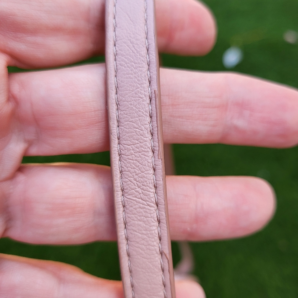 Zara Pink Soft Faux Leather Heart Mini Crossbody Bag. - Picture 11 of 16